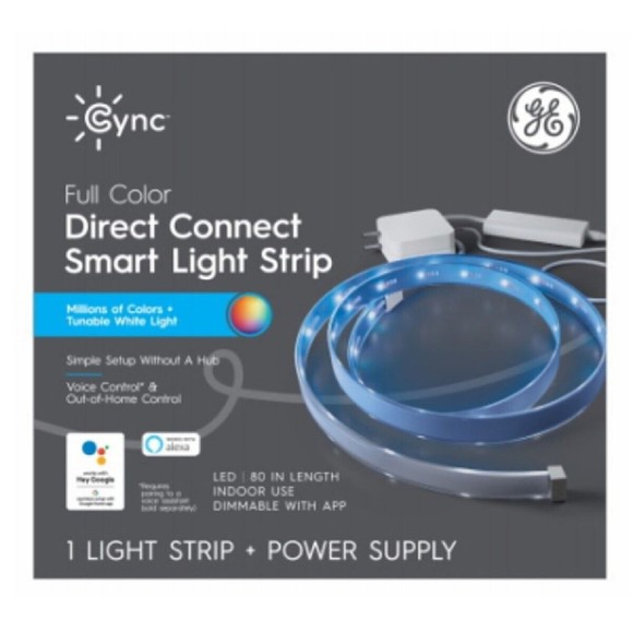 GE Smart C LED 80-in x 0.25-in x 80-in Full Color Direct Connect LED Strip... - Picture 2 of 2